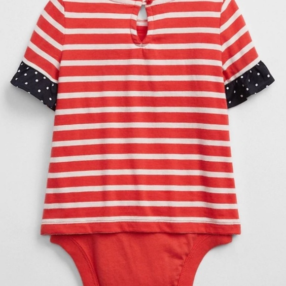 *GAP KIDS* Baby Girl Print Heart Body Double Top - Picture 4 of 5